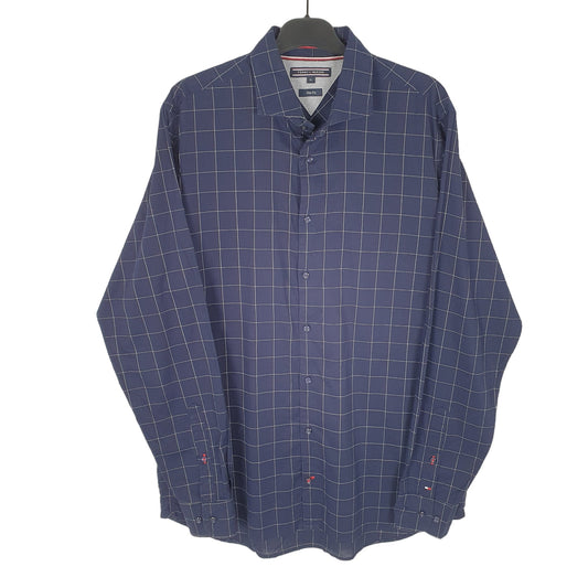 Tommy Hilfiger Long Sleeve Slim Fit Check Shirt Navy