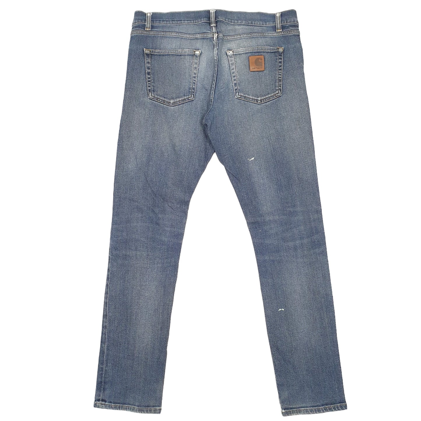 Mens Blue Carhartt WIP Rebel Pant Tapered Stretch Casual JeansW34 L32