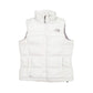 Womens White The North Face Gilet Vest Puffer Jacket Coat