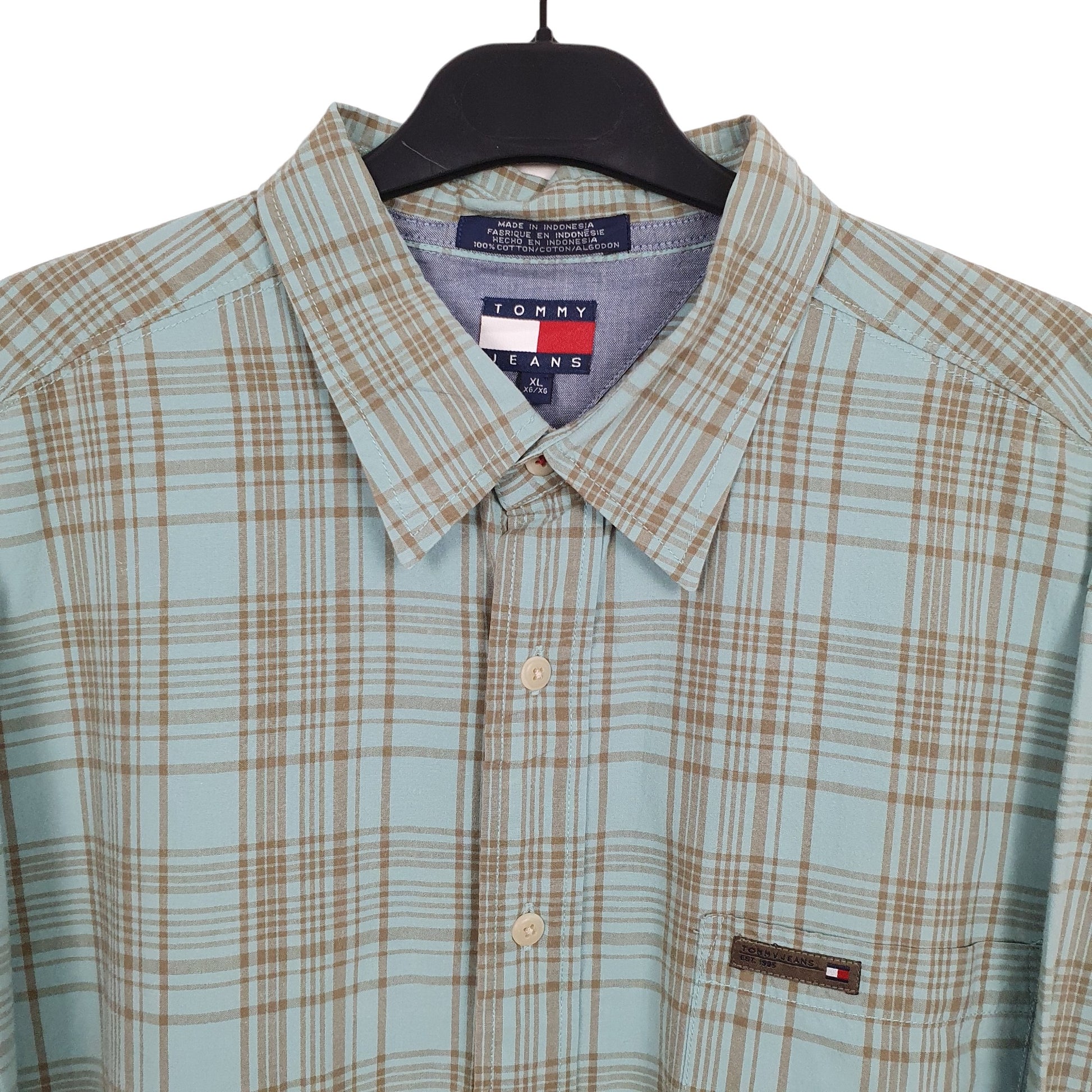 Tommy Hilfiger Long Sleeve Regular Fit Check Shirt Green