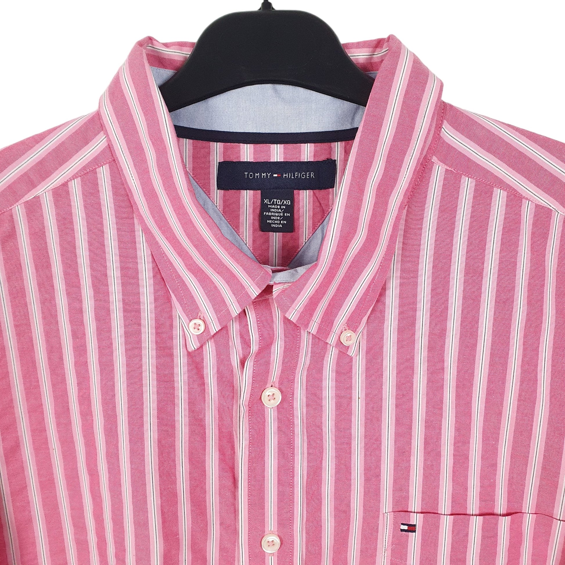 Tommy Hilfiger Long Sleeve Regular Fit Striped Shirt Pink