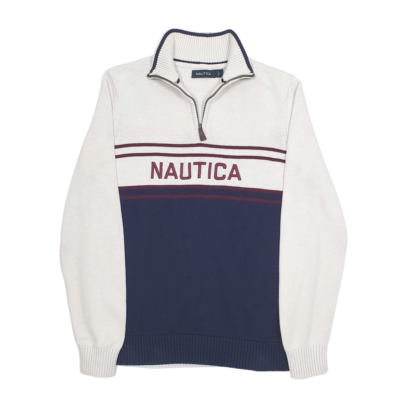 Nautica Spellout Quarter Zip S Navy