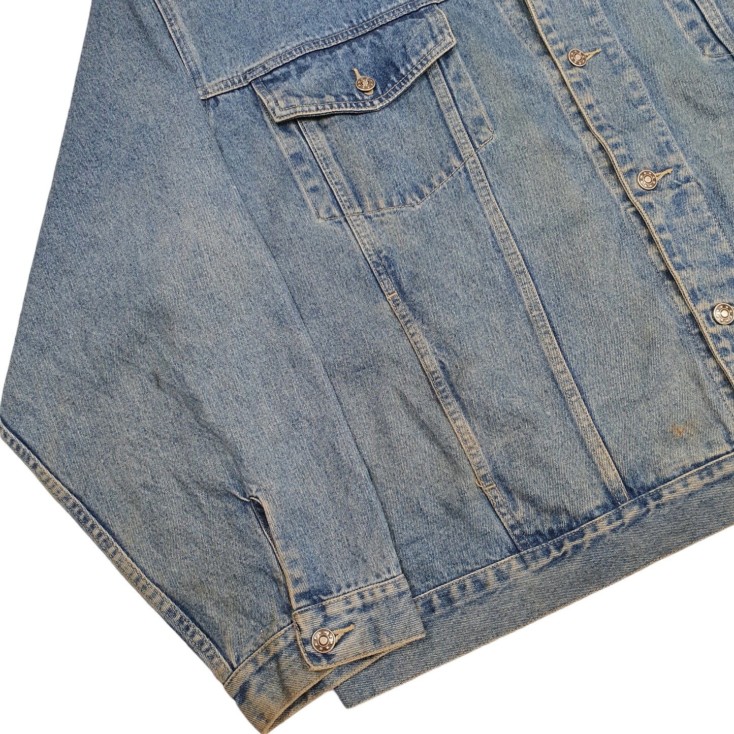 Mens Blue Denim Express Trucker Denim Jacket Coat