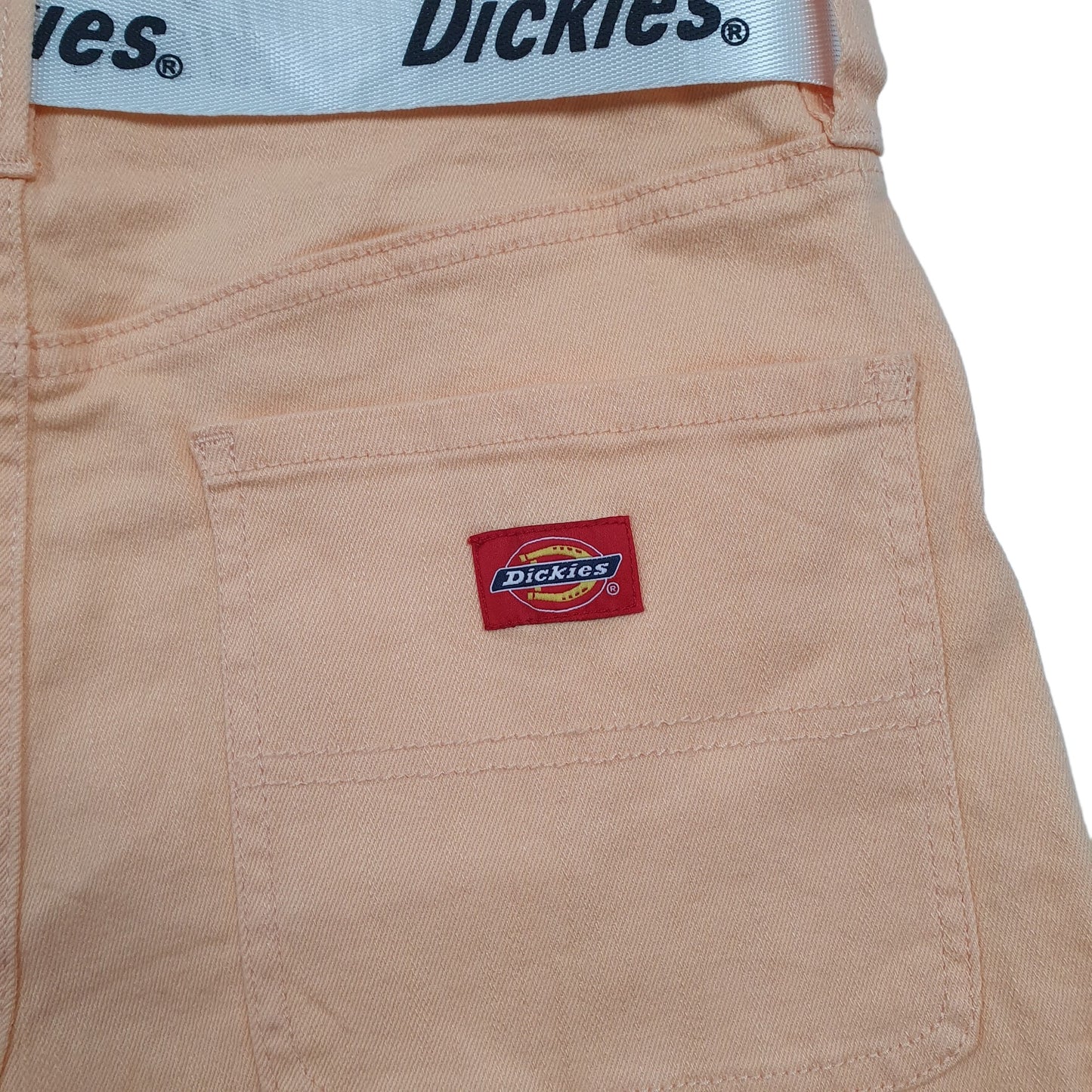Dickies Orange Denim Jeans Shorts UK18 Orange