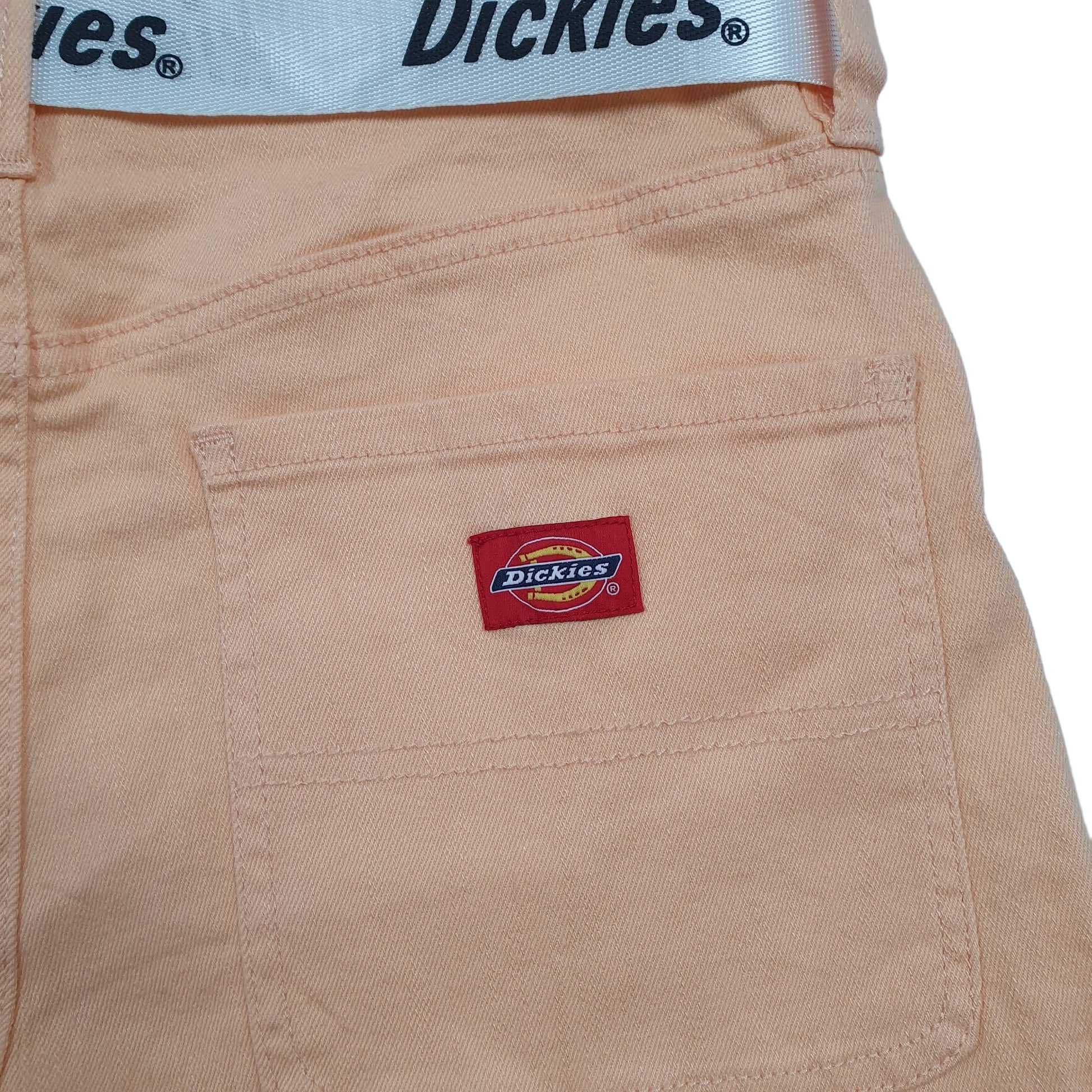 Dickies Orange Denim Jeans Shorts UK18 Orange