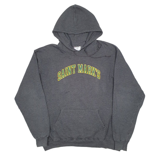 Mens Grey Champion Saint Marks USA College Hoodie Jumper