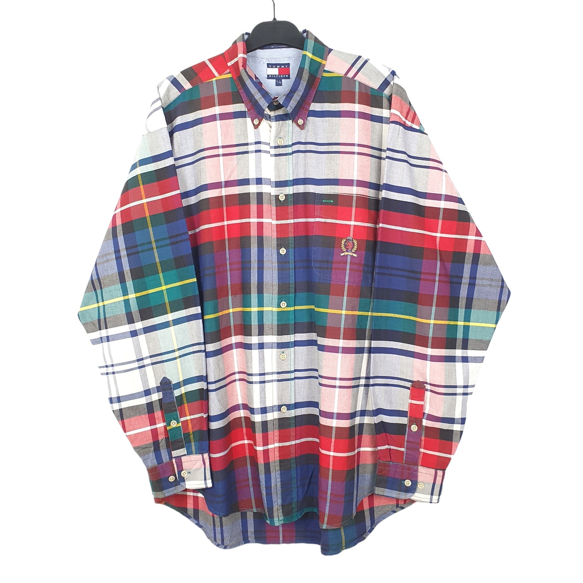 Tommy Hilfiger Long Sleeve Regular Fit Check Shirt Blue