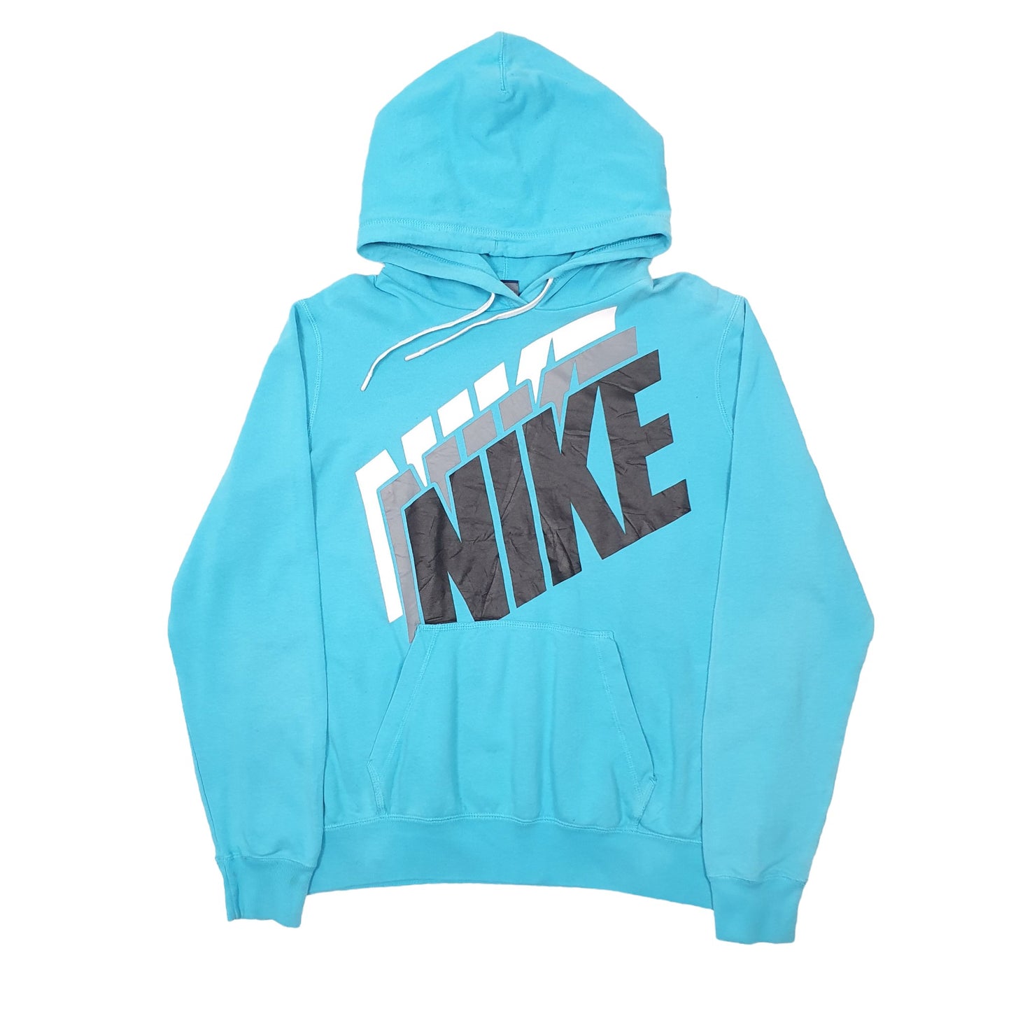 Womens Blue Nike Spellout Hoodie Jumper