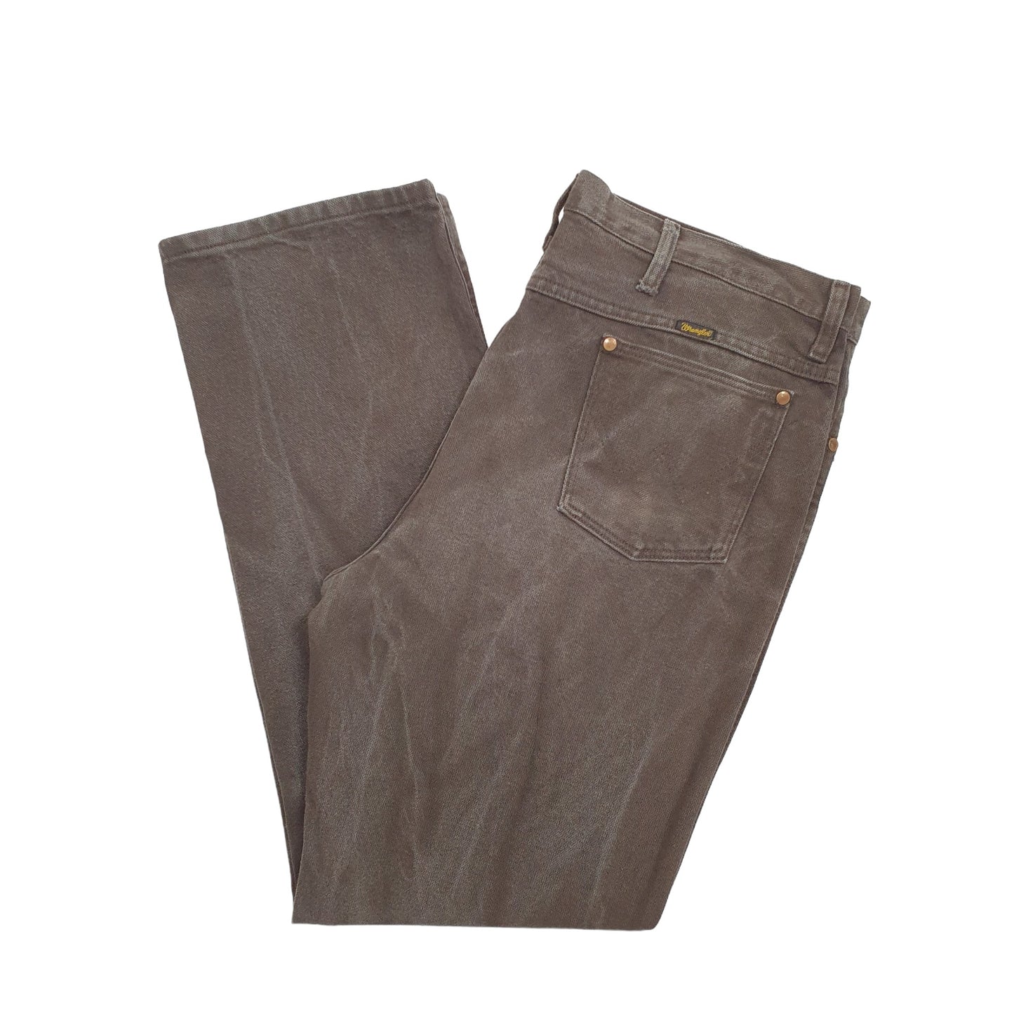 Wrangler Regular Straight Fit Jeans W38 L32 Brown