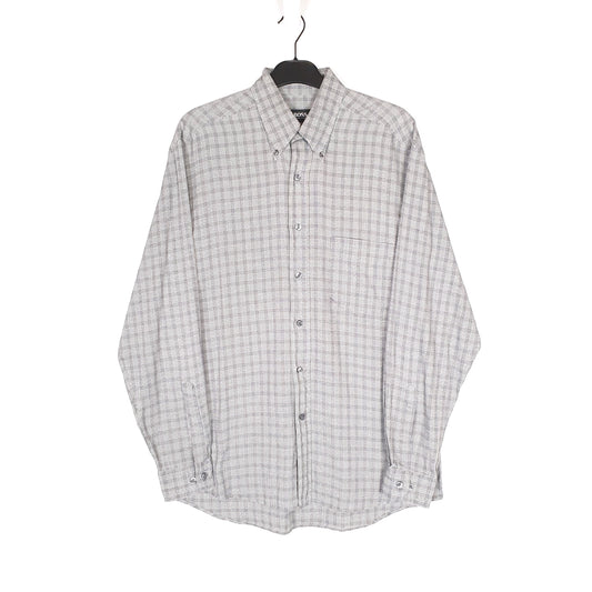 Hugo Boss Long Sleeve Regular Fit Check Shirt Grey