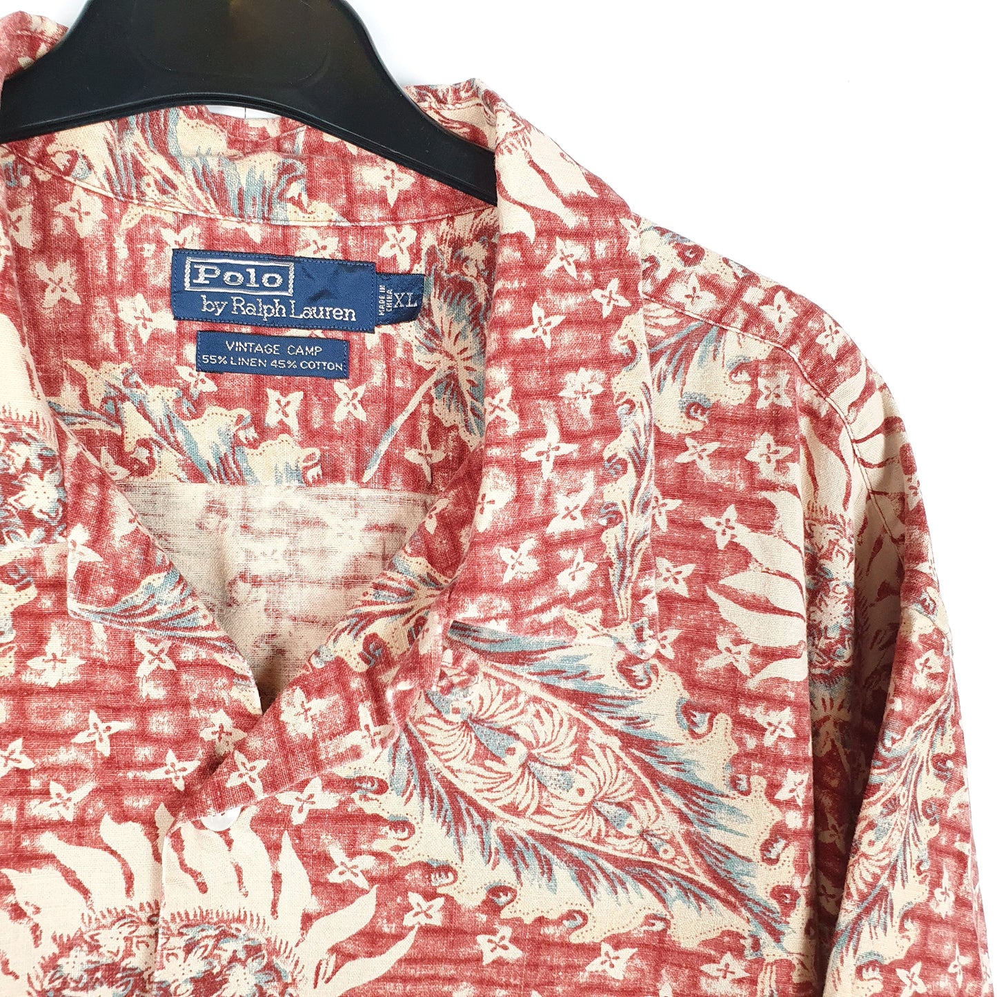 Polo Ralph Lauren Vintage Camp Funky Short Sleeve Regular Fit Linen Shirt