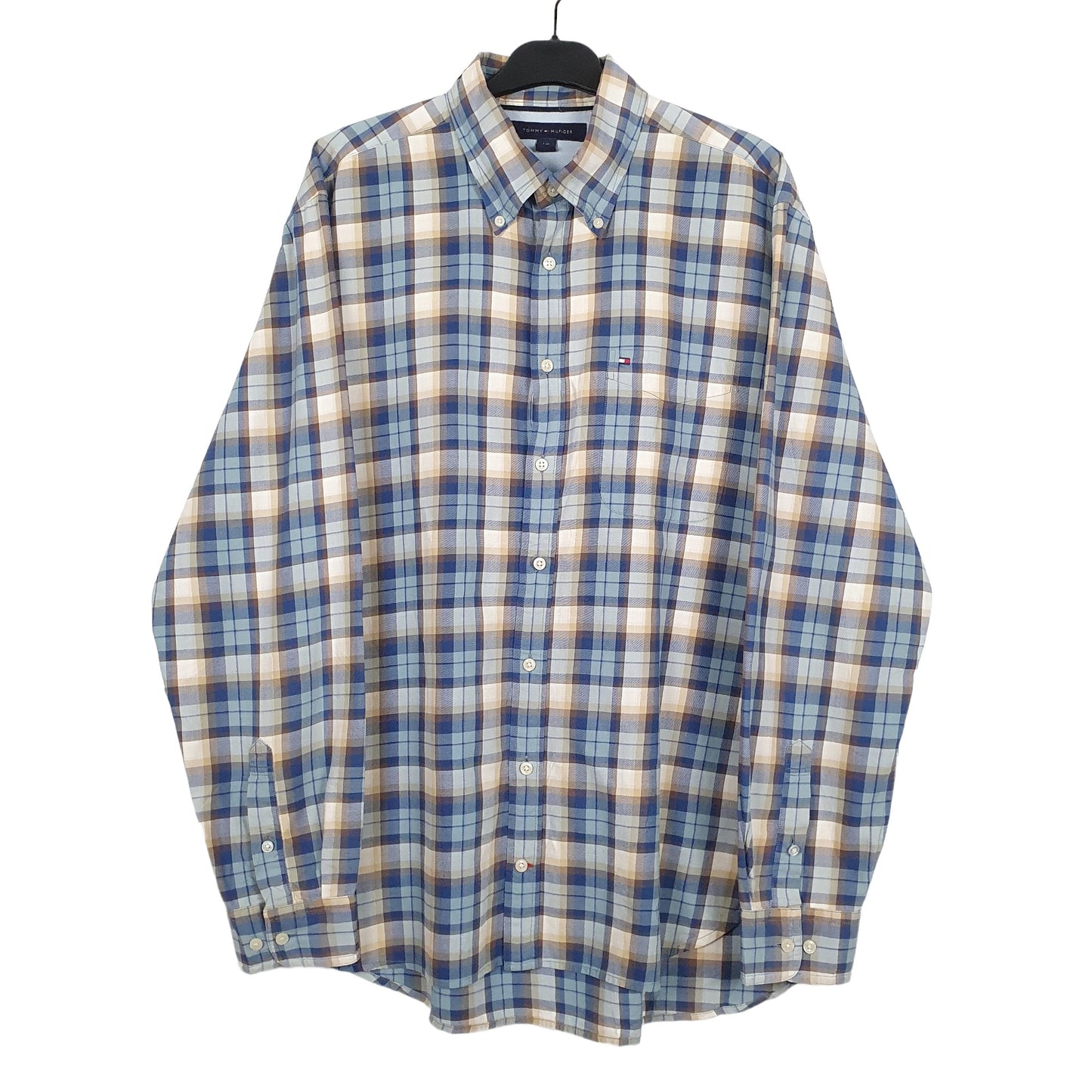 Tommy Hilfiger Long Sleeve Regular Fit Check Shirt Blue