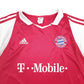 Adidas Vintage Football Bayern Munich 2003 2004 Short Sleeve Polyester T Shirt Red