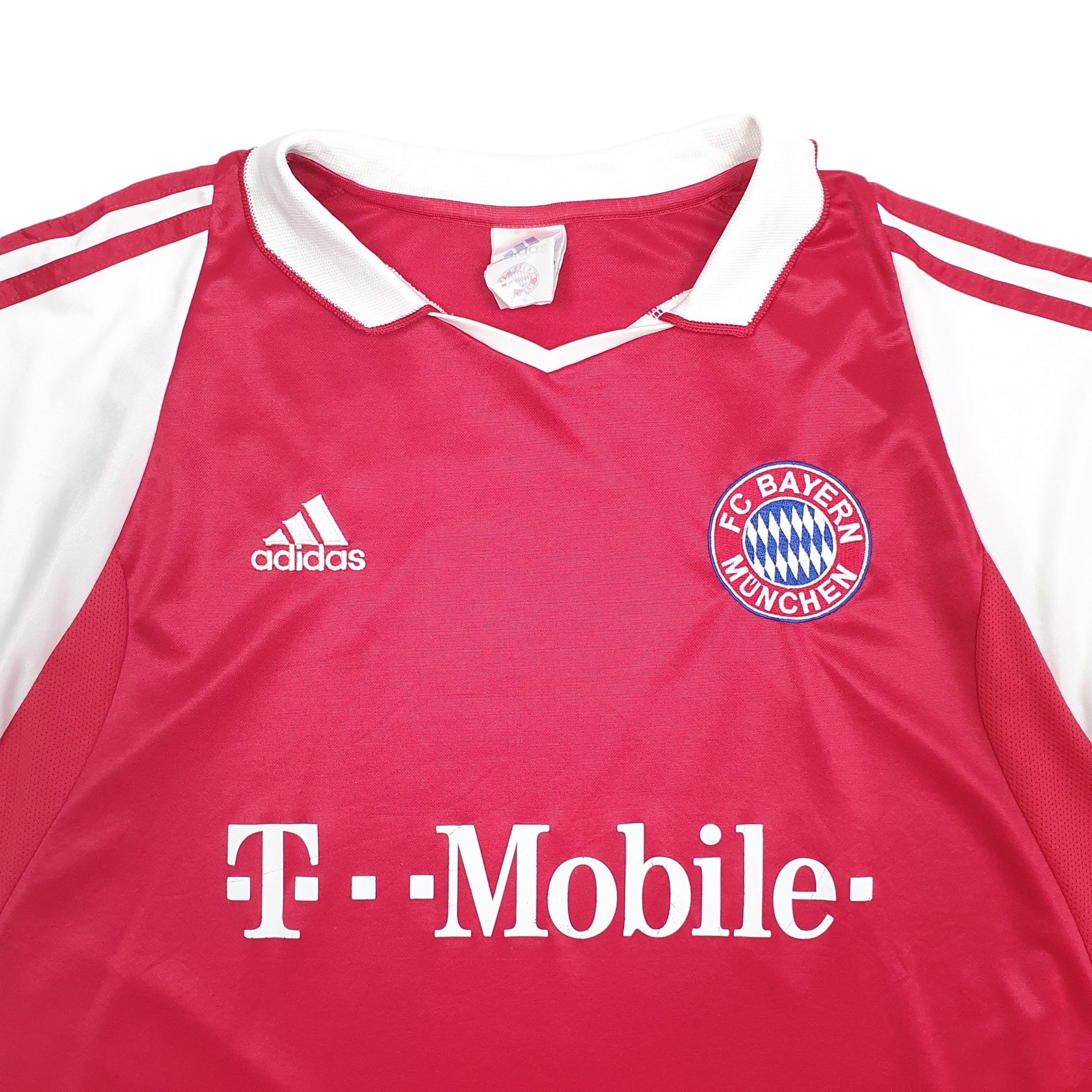Adidas Vintage Football Bayern Munich 2003 2004 Short Sleeve Polyester T Shirt Red
