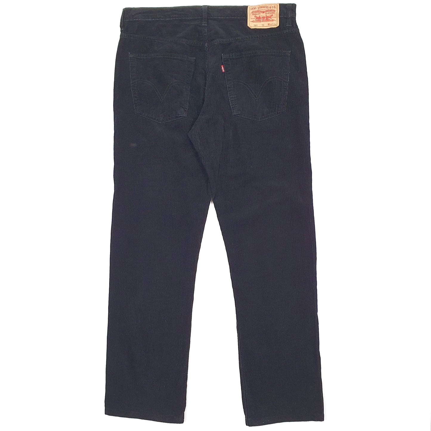 Mens Black Levis 581 Corduroy Trousers