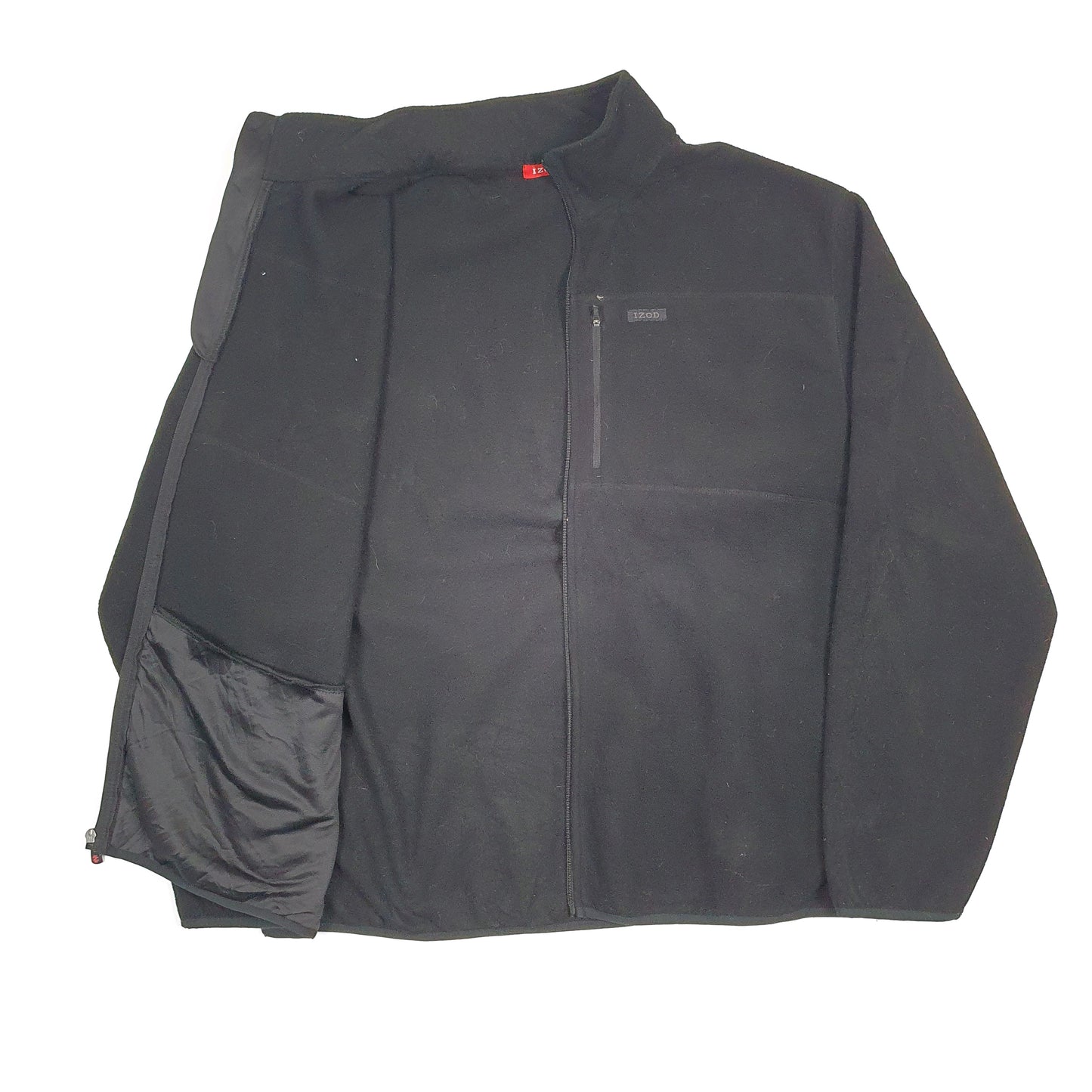 Izod Spellout Full Zip Fleece XXL Black