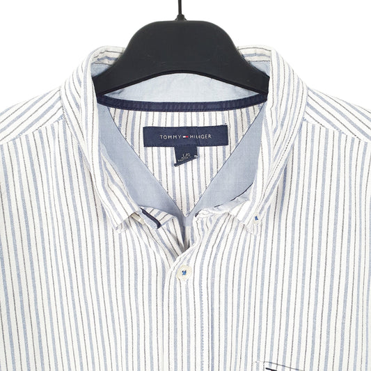 Tommy Hilfiger Long Sleeve Regular Fit Striped Shirt White