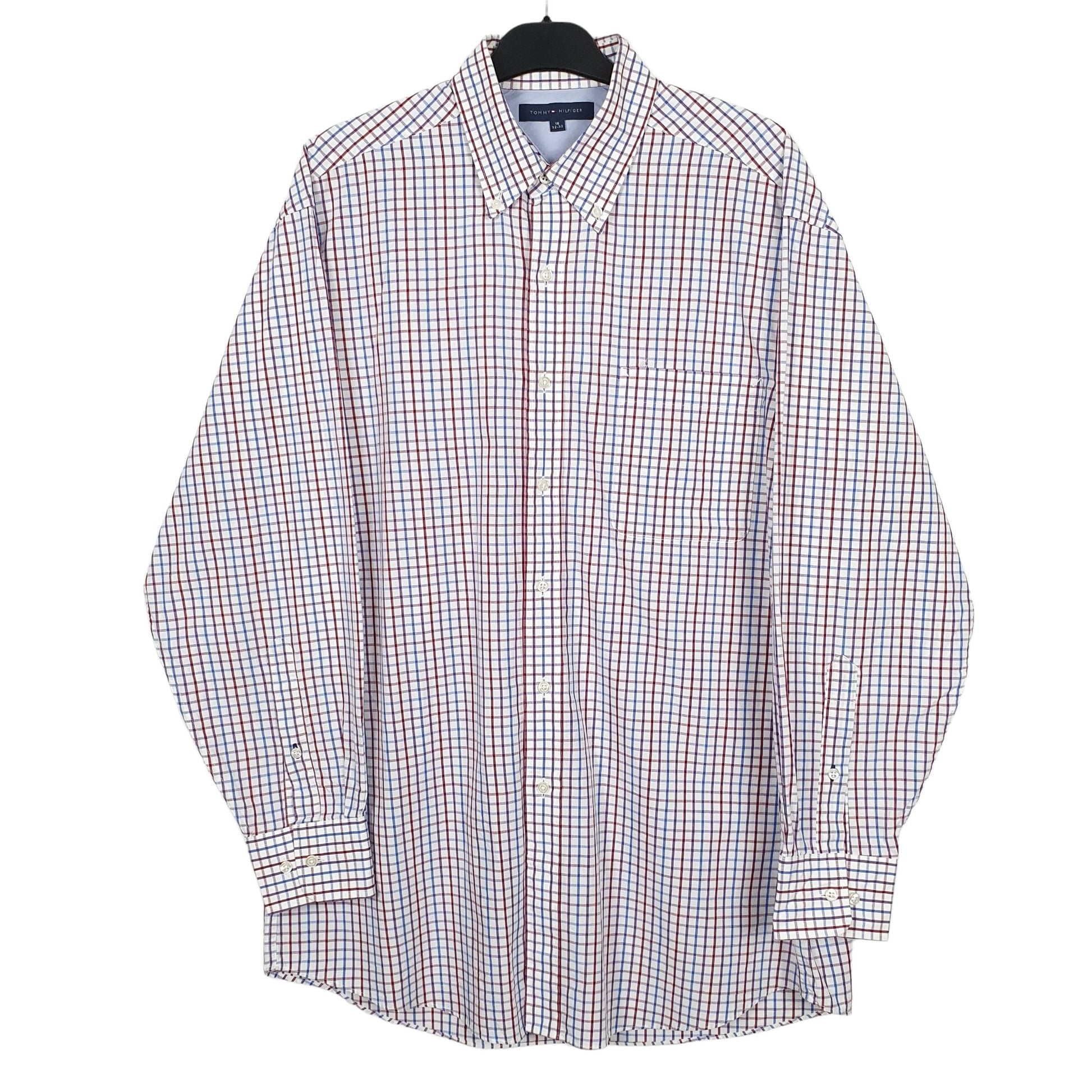 Tommy Hilfiger Long Sleeve Regular Fit Check Shirt Blue