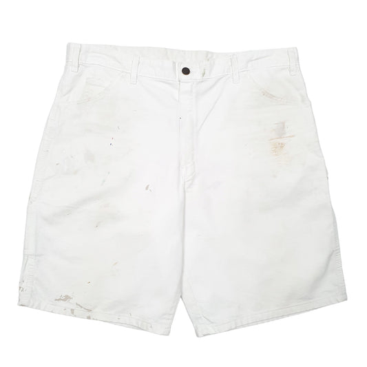 Mens White Dickies Carpenter Painter Workwear Denim Shorts