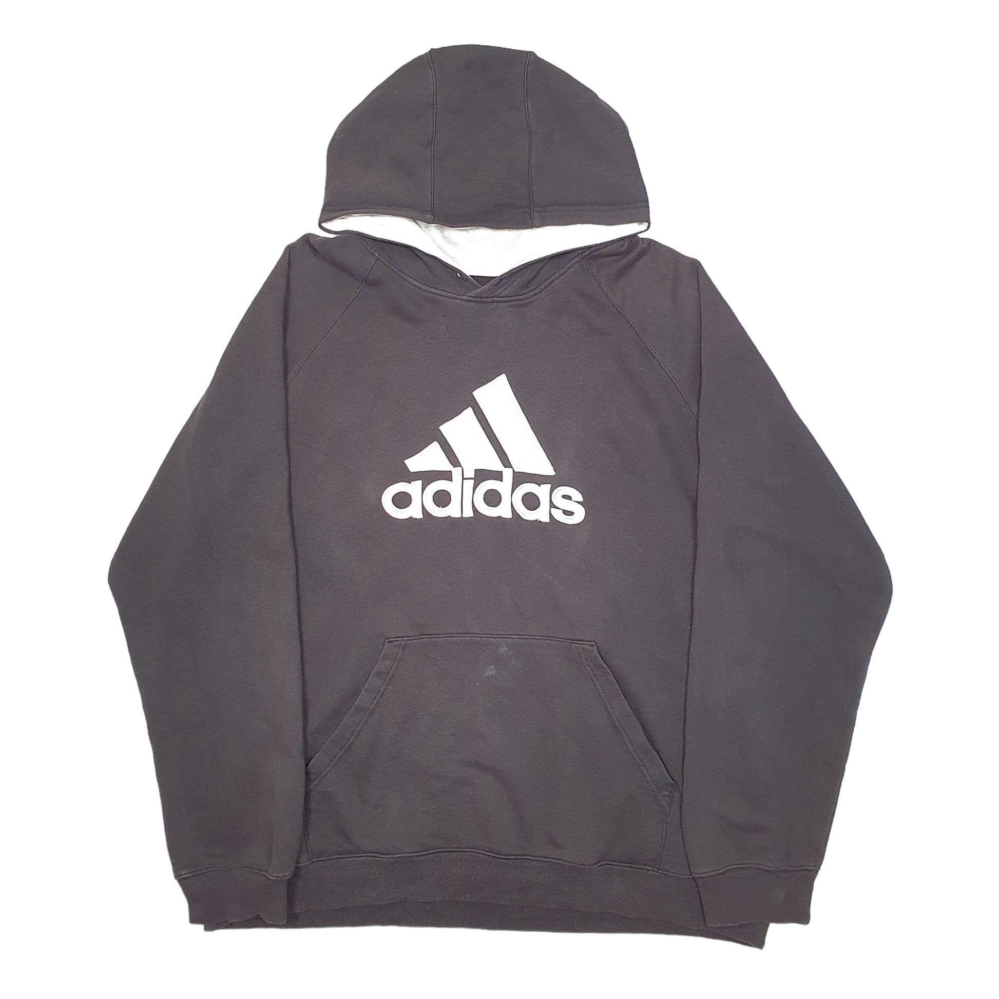 Mens Black Adidas Spellout Hoodie Jumper