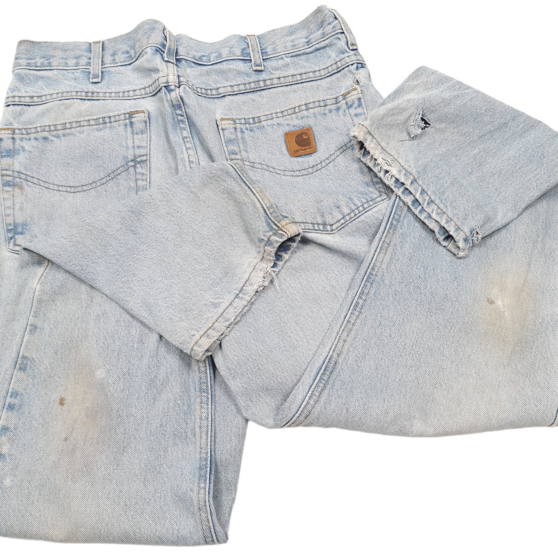 Mens Blue Carhartt Tapered Carpenter JeansW33 L32