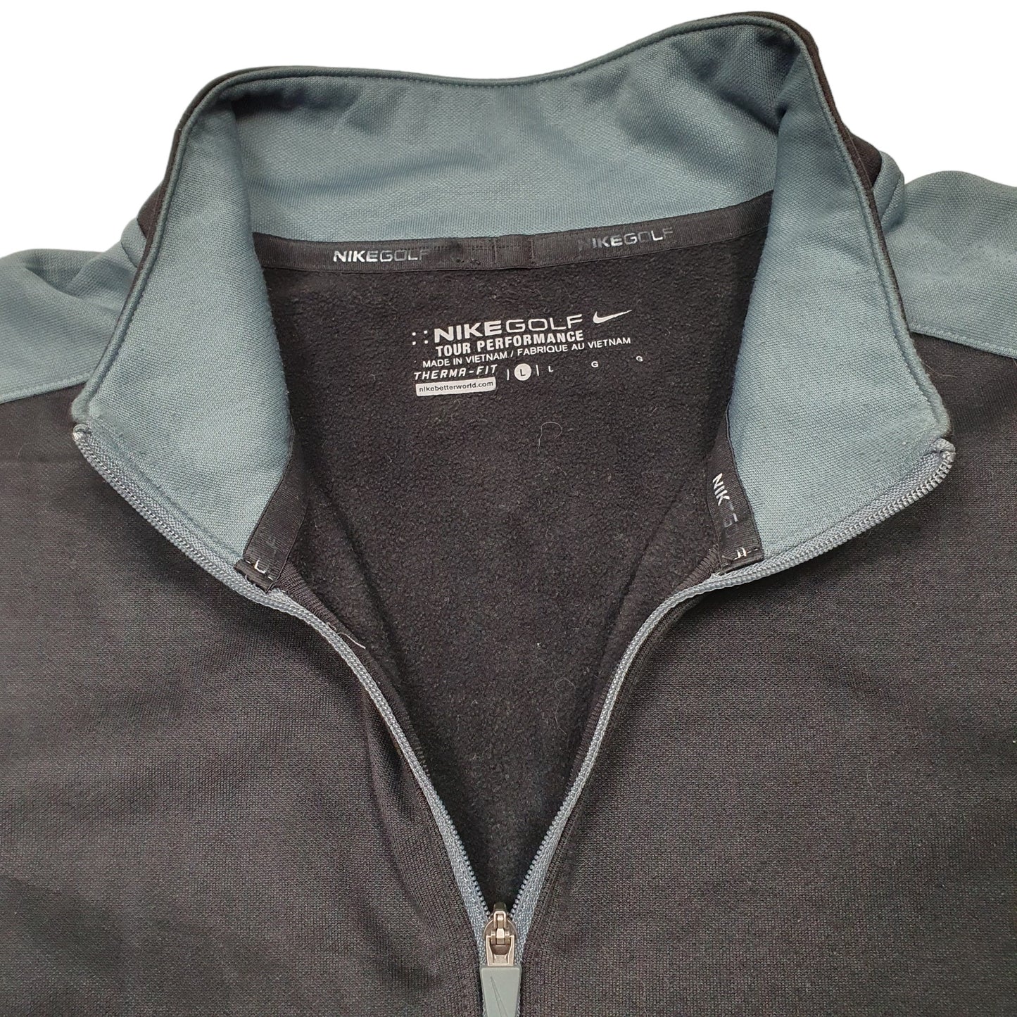 Mens Black Nike Golf Therma Fit Tour Performance Quarter Zip Jumper