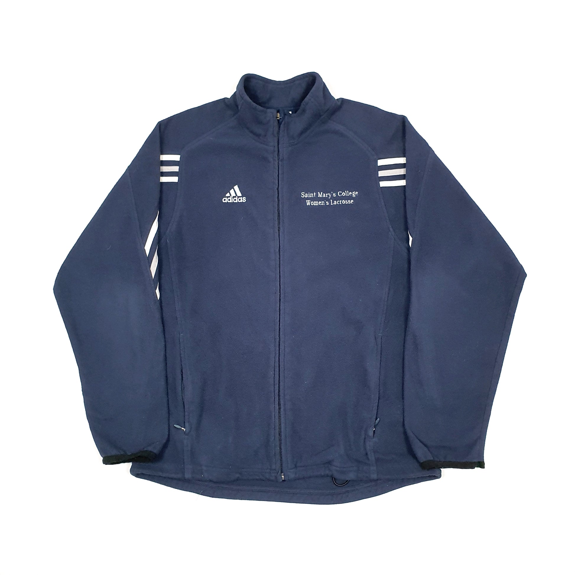 Adidas Womens Lacrosse Full Zip Fleece S Navy