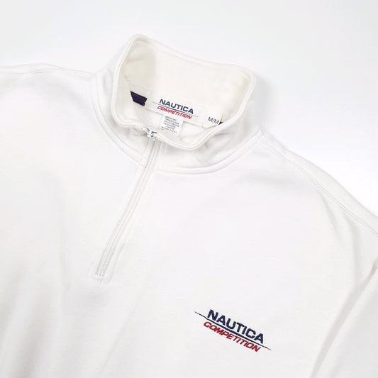Nautica Competition Spellout Quarter Zip L White
