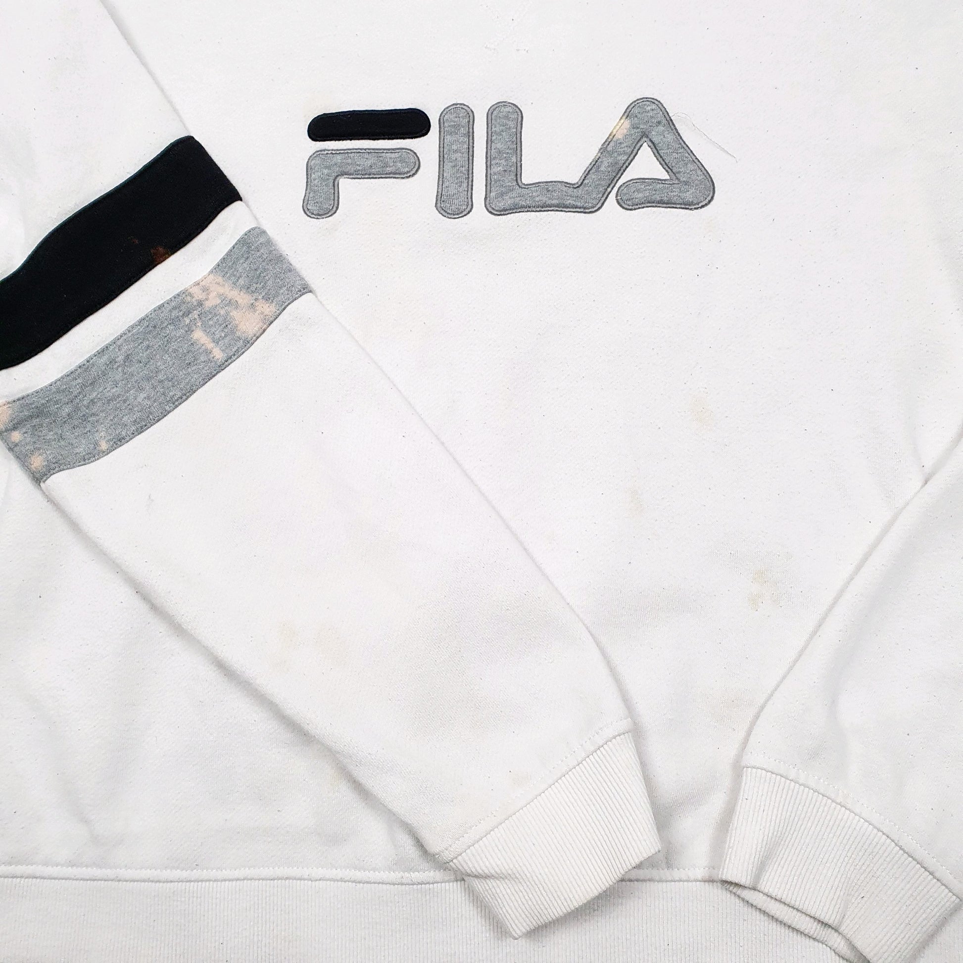 Womens White Fila  Crewneck Jumper