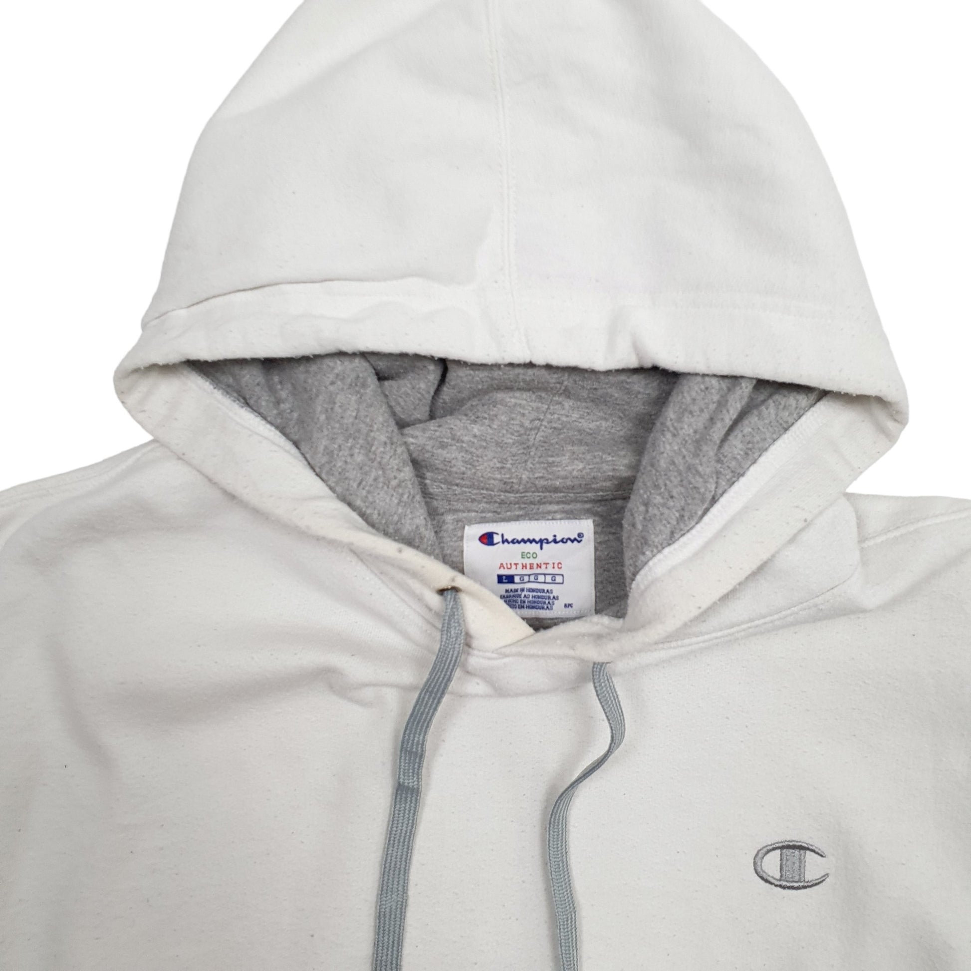 Mens White Champion  Hoodie Jumper