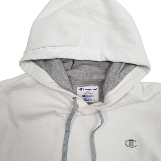 Mens White Champion  Hoodie Jumper