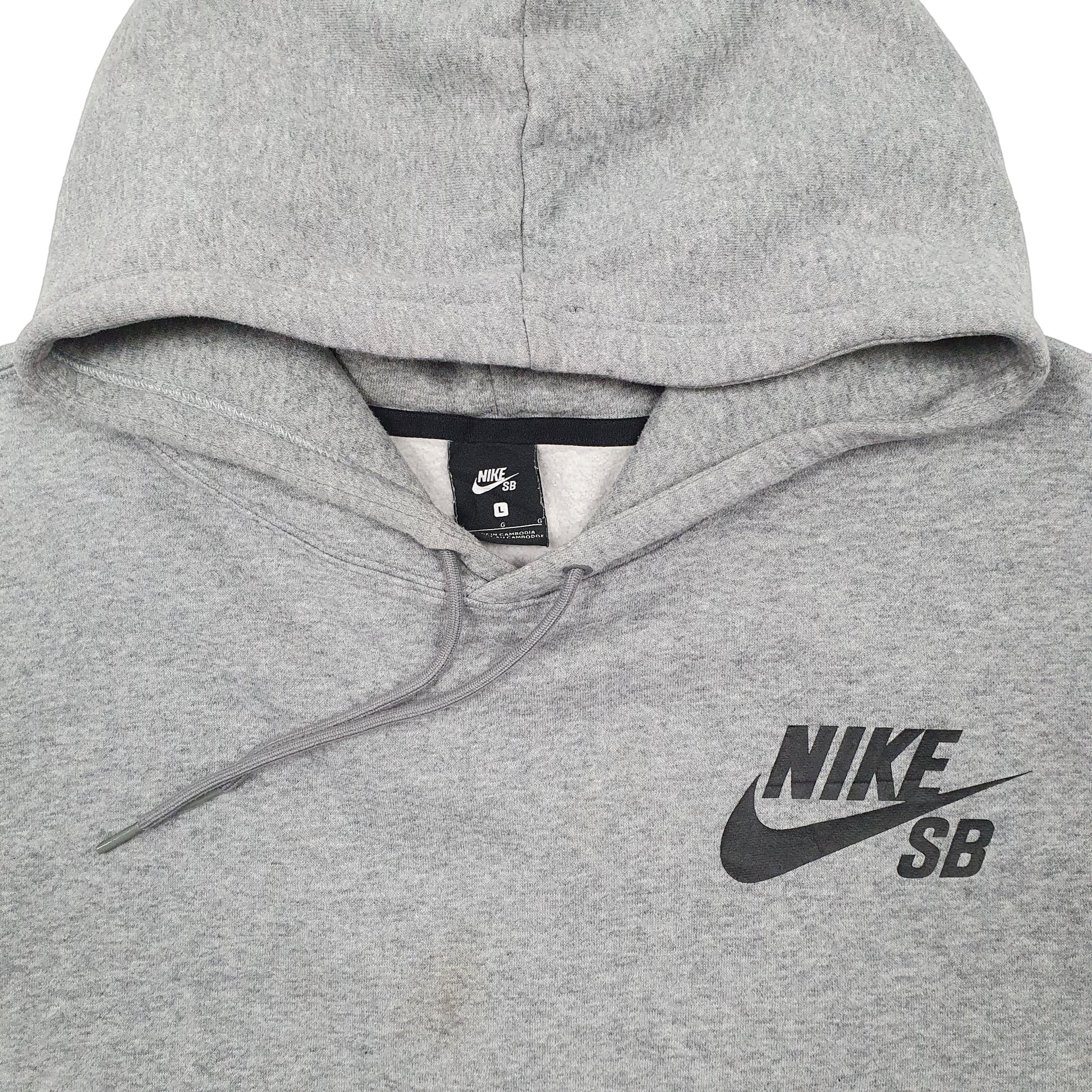 Mens Grey Nike SB Skateboarding Hoodie Jumper