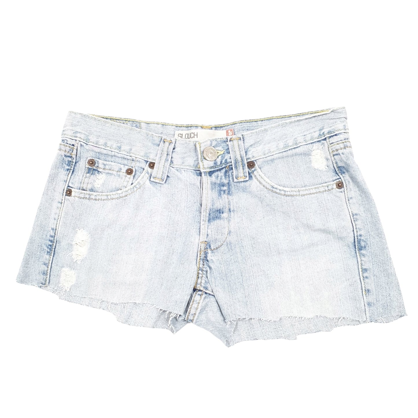 Levis Hot Pants Blue Denim Jeans Shorts UK Blue