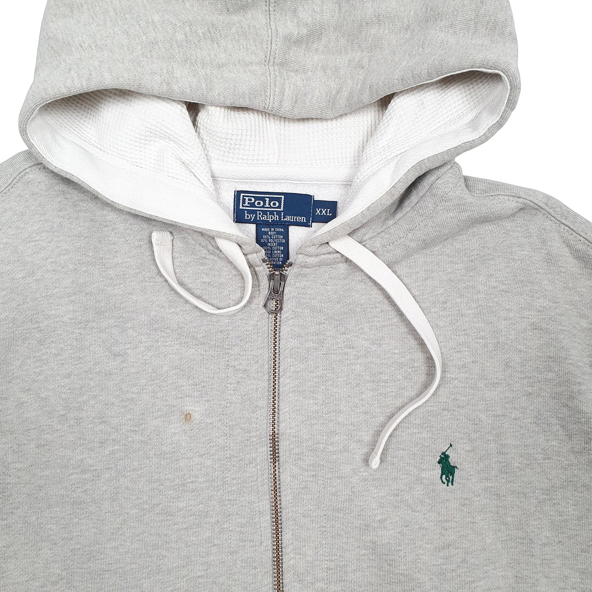 Mens Grey Polo Ralph Lauren Hoodie Full Zip Jumper