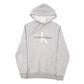 Mens Grey Calvin Klein Spellout Hoodie Jumper