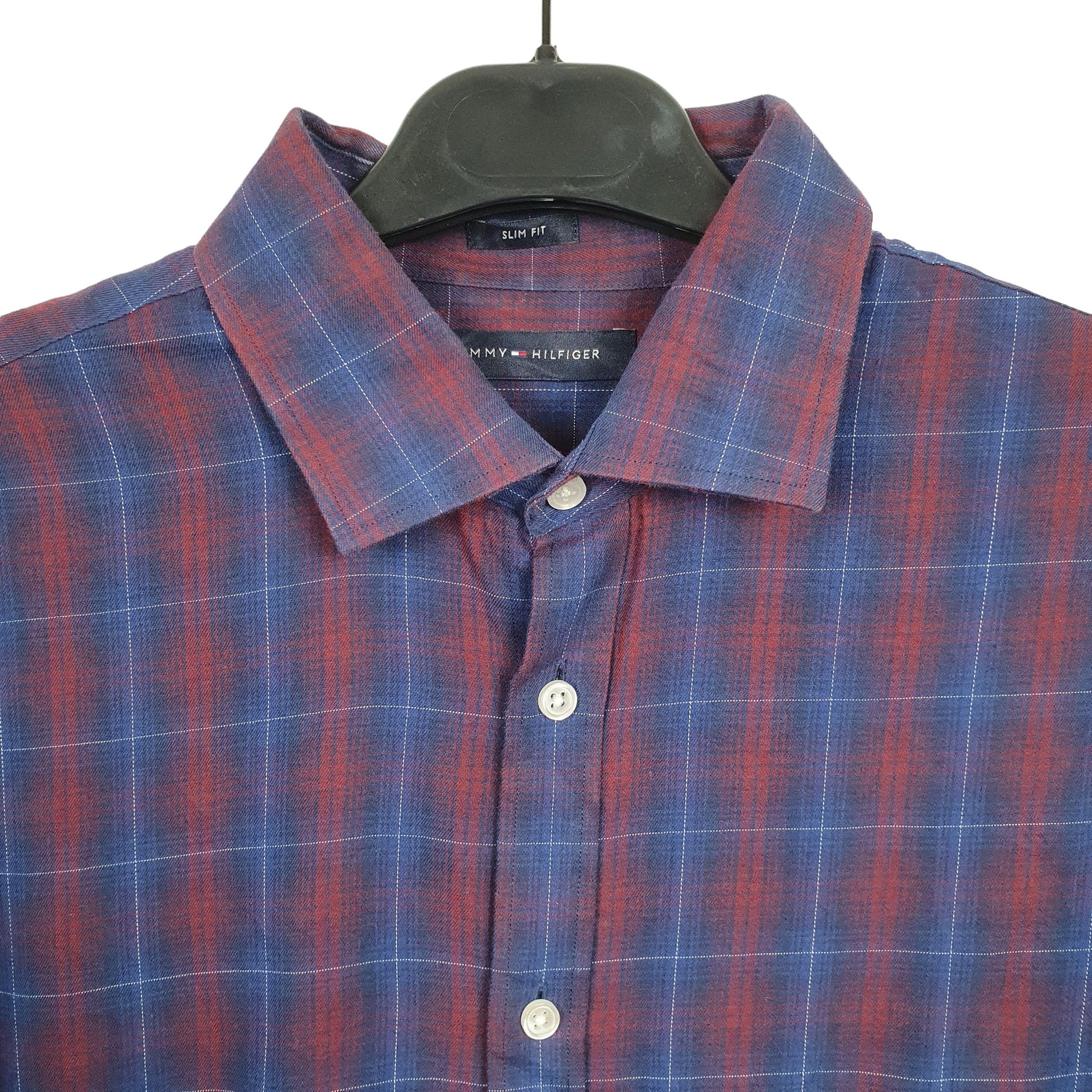 Tommy Hilfiger Long Sleeve Regular Fit Check Shirt Blue