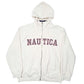 Mens Cream Nautica Hoodie Hooded Lined Full Zip Jumper