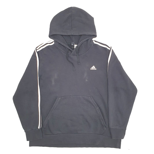 Mens Black Adidas Hoodie Jumper