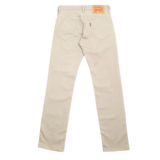 Levis 511 Slim Fit Jeans W26 L30 Beige