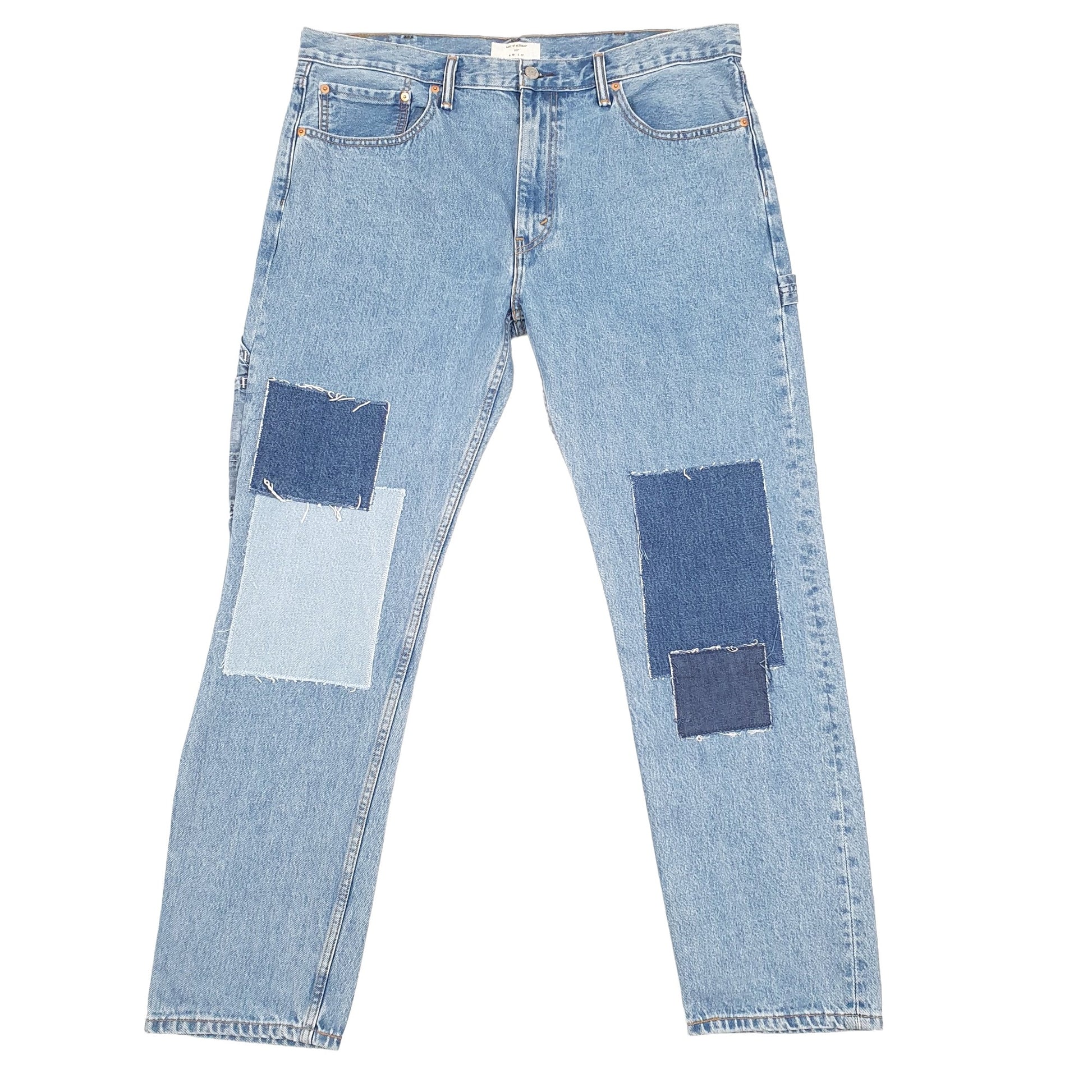 Levis 502 Regular Fit Altered Carpenter Tapered Jeans W40 L31 Blue