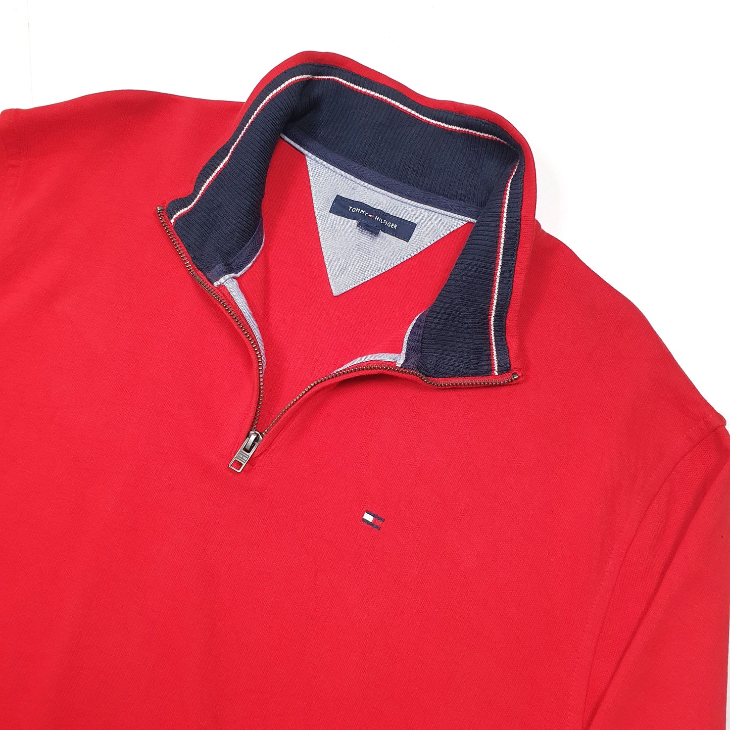 Tommy Hilfiger Quarter Zip XL Red