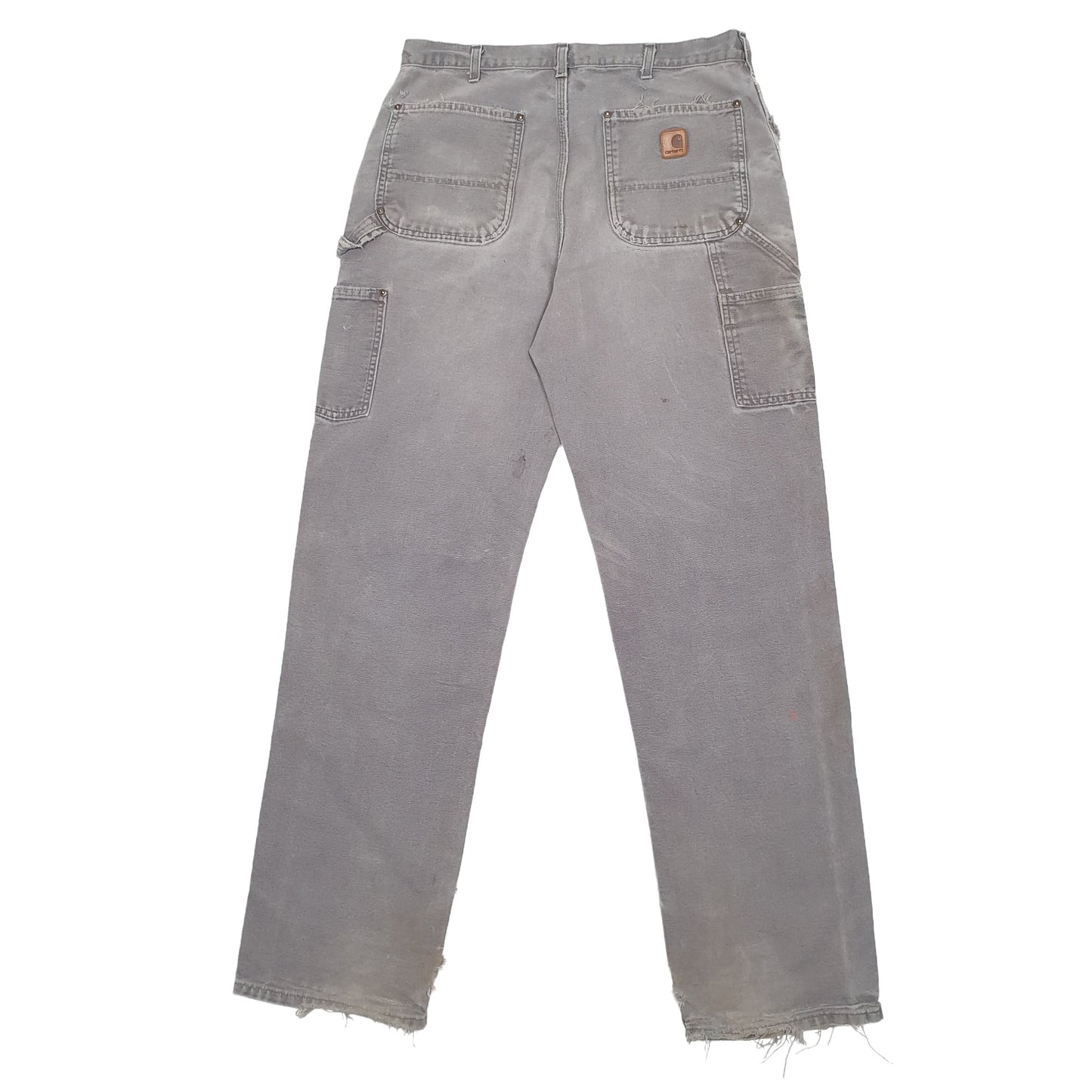 Mens Grey Carhartt Double Knee Carpenter Trousers