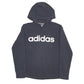 Womens Black Adidas Spellout Hoodie Jumper