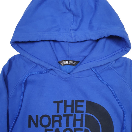 Womens Blue The North Face Spellout Hoodie Jumper