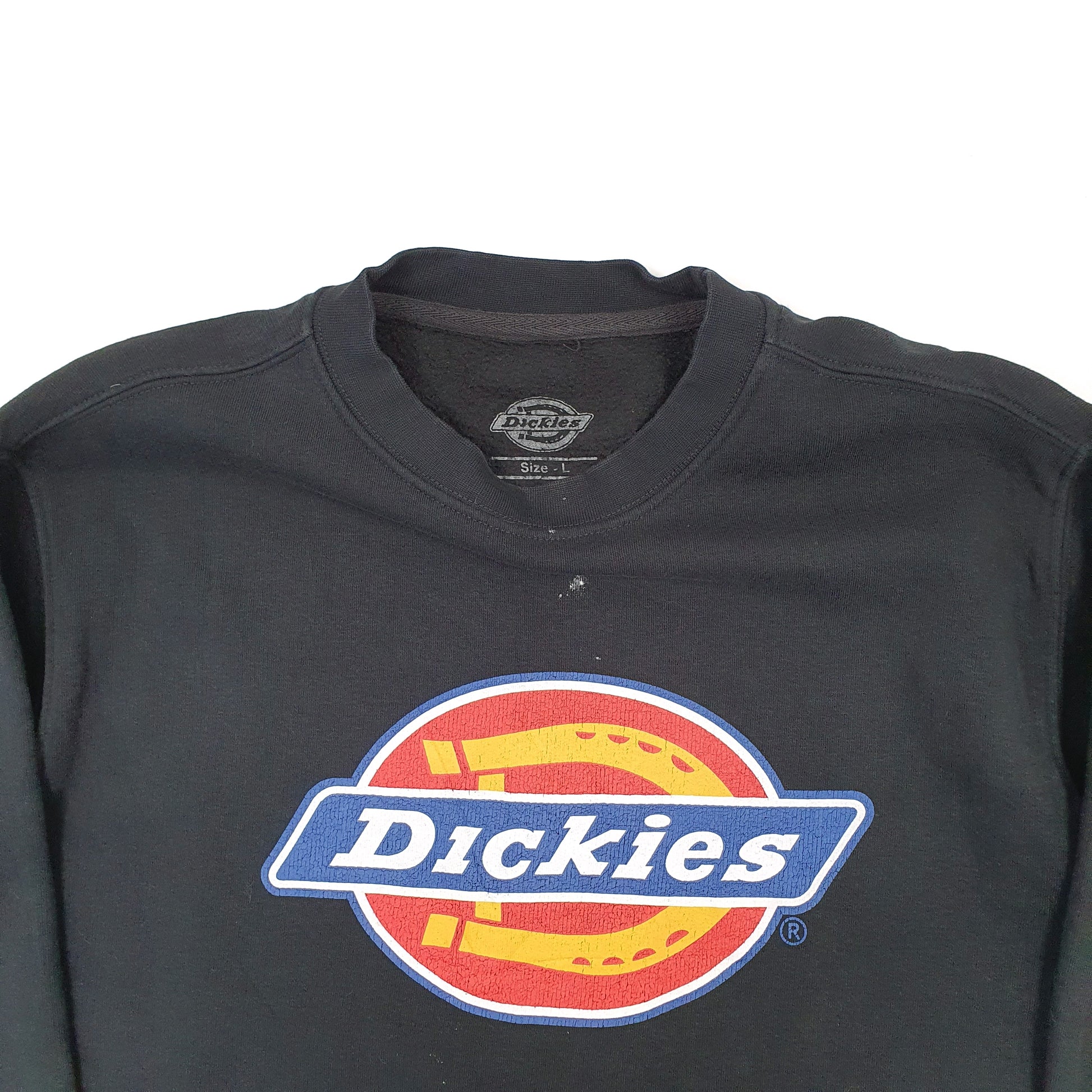 Mens Black Dickies Spellout Crewneck Jumper