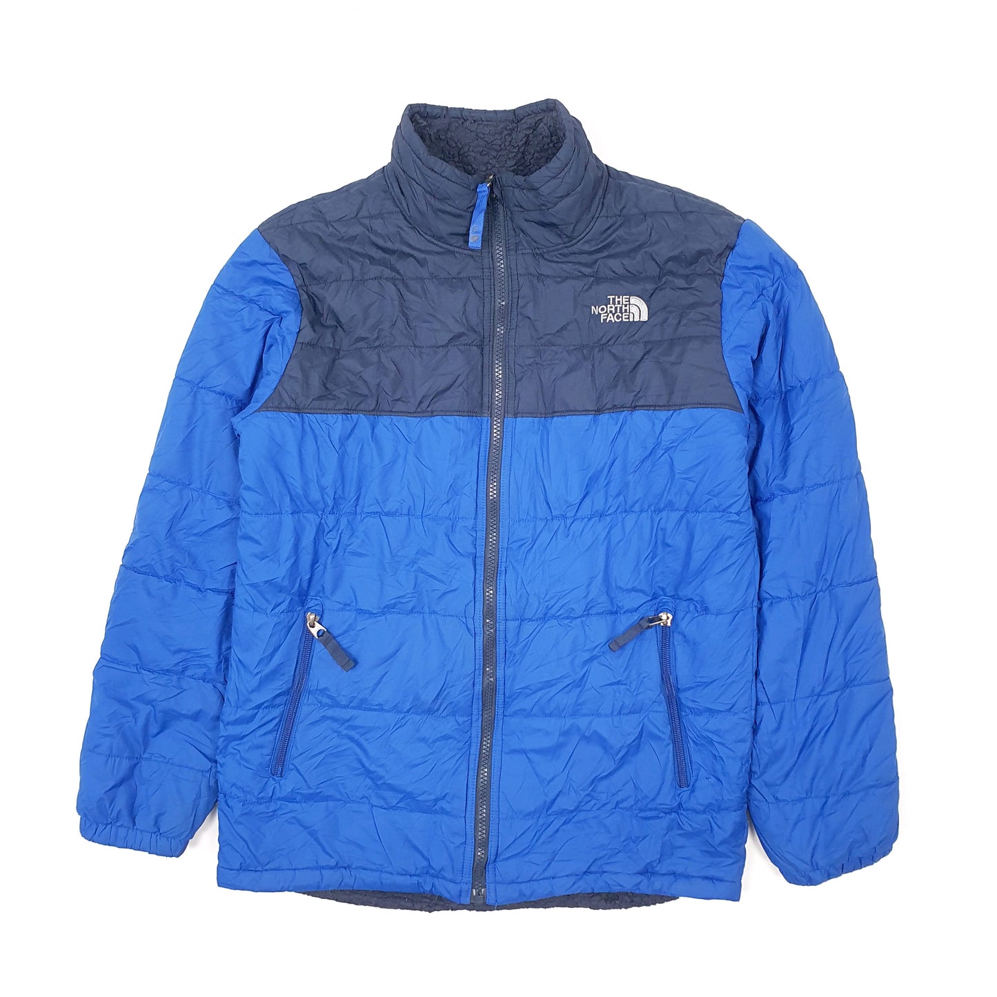 Womens Blue The North Face Sherpa Teddy Retro Pile Reversible  Coat