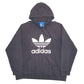 Mens Black Adidas Spellout Hoodie Jumper