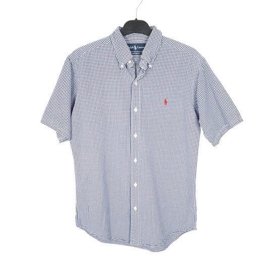 Ralph Lauren Short Sleeve Custom Fit Check Shirt Blue