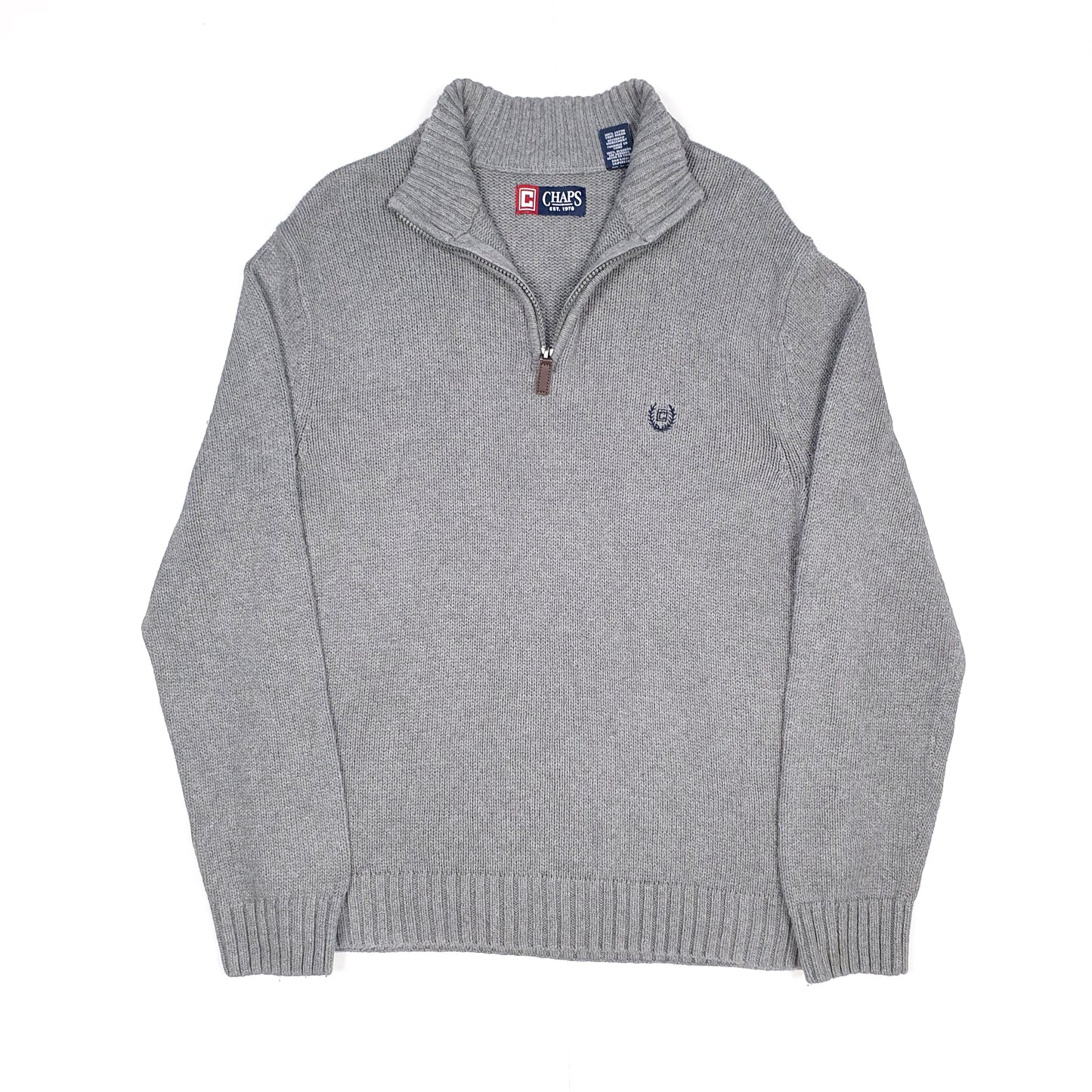 Grey Chaps Quarter Zip Jumper