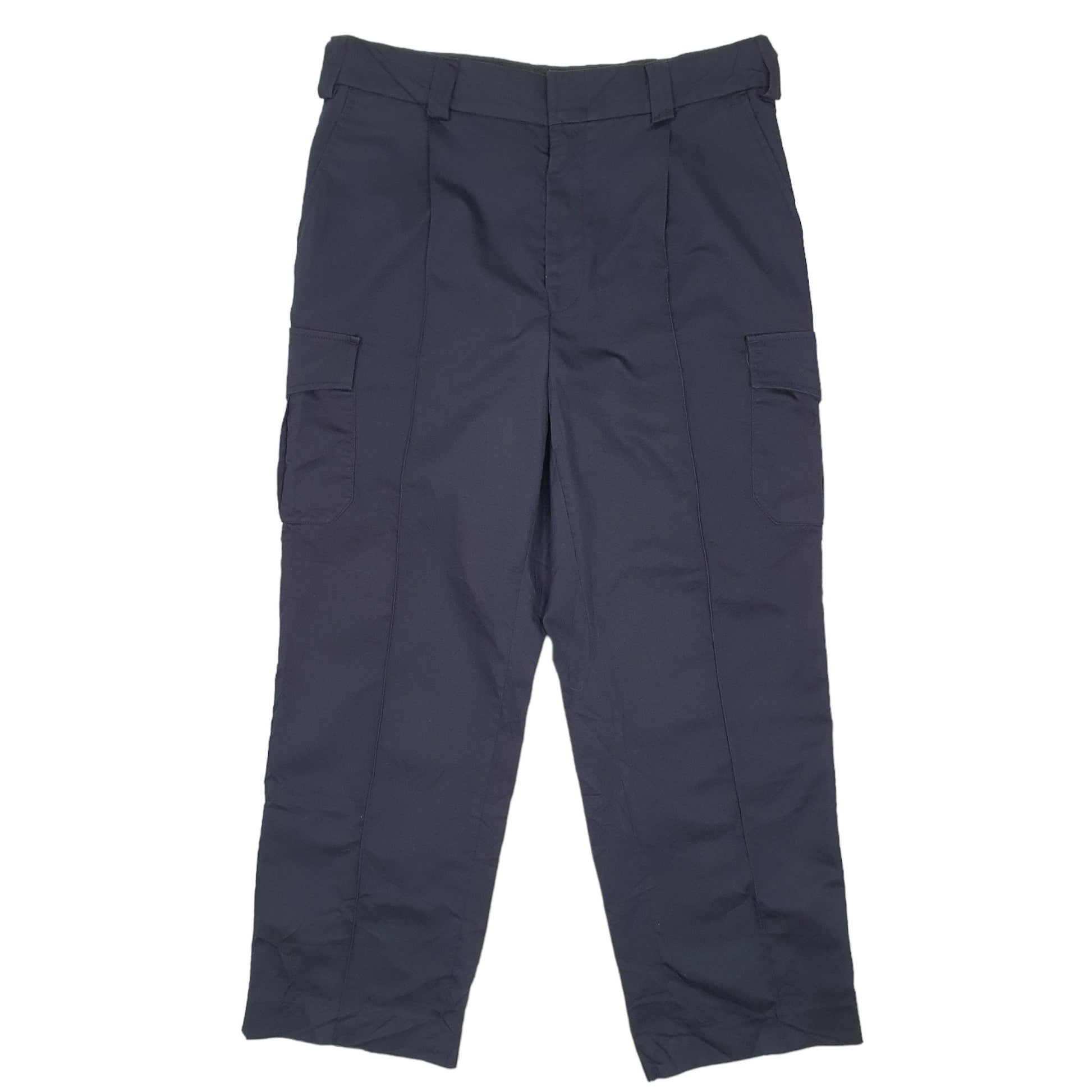 Mens Navy Logistik Combat Pants Pleated Cargo Trousers